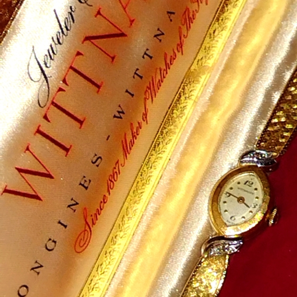 14kt Gold Longines 14kt Gold Ornate Bracelet Ban